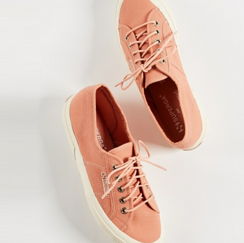 Superga Peach Canvas Sneakers